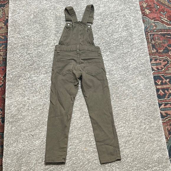 Olive Green Overalls with Button Details size 4 - Picture 3 of 3